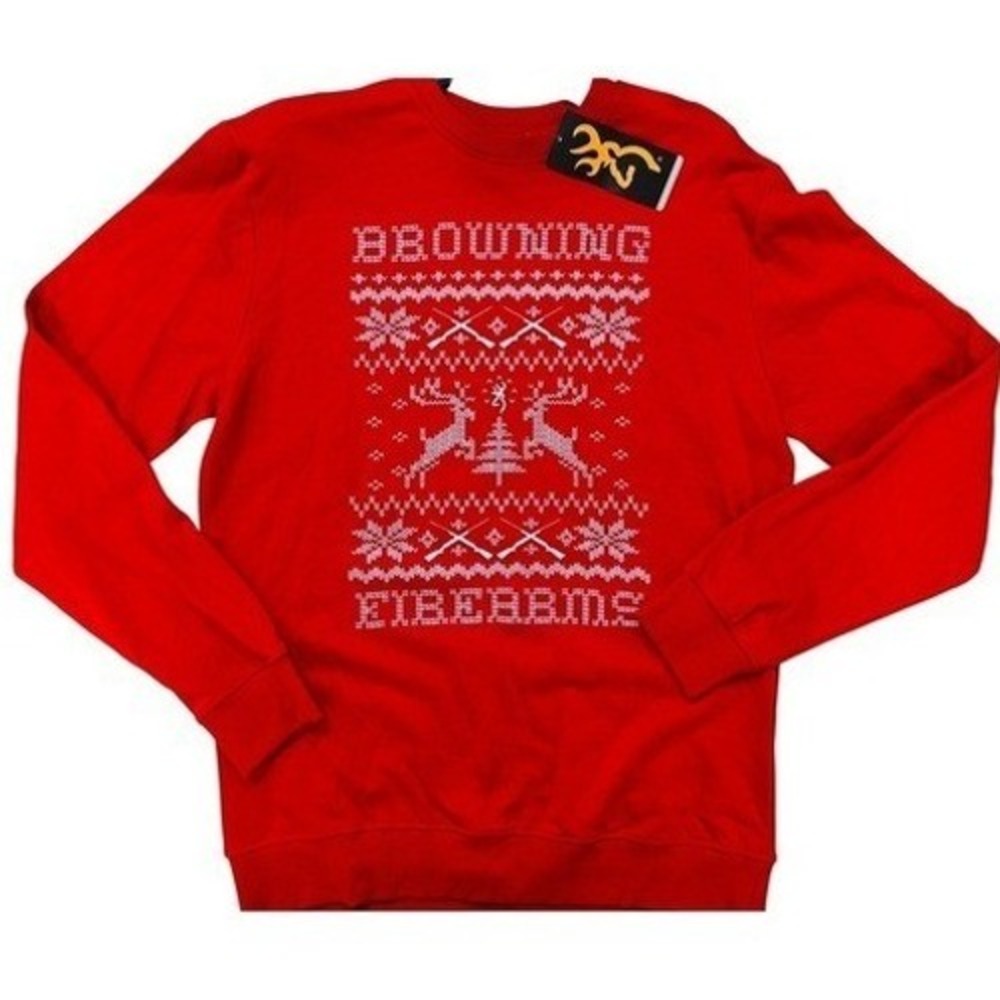 Browning Christmas Sweatshirt L Ugly Sweater Style Firearms Hunting Gorpcore